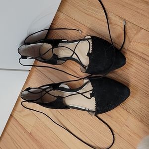 Jessica Simpson Black Criss Cross Zofie Flat Sandals 6.5